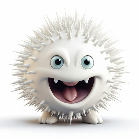 oliver, a 3d animated character, stands out against a crisp white background, showcasing his edgy personality with spiky hair and a bold expression, perfect for illustrations, digital art, and graphic designs that require a youthful and vibrant vibe. ai generatedの素材