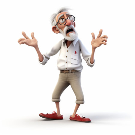 the baribal, a majestic and powerful bear, appears confused and disoriented in this stunning 3d rendering, set against a crisp white background, showcasing its full body in intricate detail, highlighting its fur texture and majestic physique. ai generatedの素材