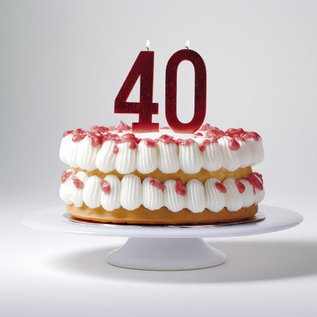the cake, adorned with elegant numerals four-hundred, sits majestically against a pristine white background, showcasing its intricate design and vibrant colors, perfect for celebrating a milestone birthday or anniversary in style, surrounded by friends and family. ai generatedの素材