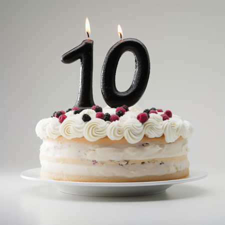a majestic cake sits elegantly on a pristine white background, adorned with intricate designs and topped with a bold numeral seven-hundred, making it a stunning centerpiece for any celebration, perfect for marking a milestone birthday or anniversary. ai generatedの素材
