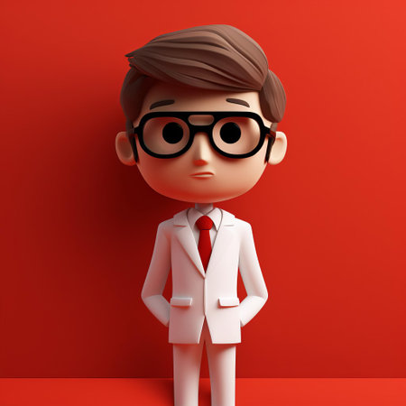 oliver, a sleek minimalist 3d character, stands out with his simple yet striking design, showcasing a modern aesthetic that blends simplicity with sophistication, perfect for illustrations, animations, and digital art projects that require a clean and contemporary look. ai generatedの素材