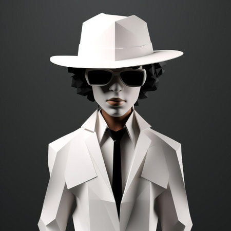 jackson, a minimalist 3d character, stands out with his sleek design and vibrant blue attire, exuding a sense of modernity and simplicity, perfect for illustrations, animations, and digital art projects that require a clean and futuristic aesthetic, blending seamlessly into sci-fi and futuristic environments. ai generatedの素材