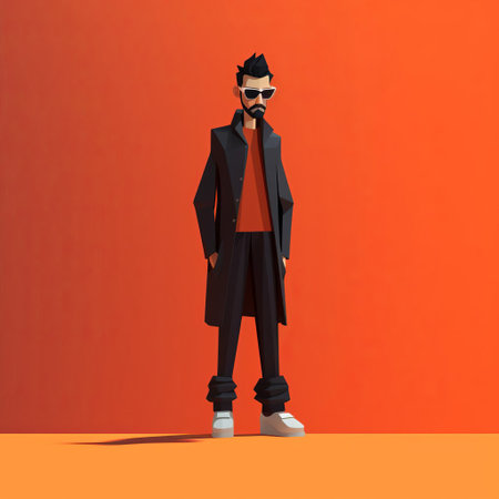 elijah, a minimalist 3d character, stands out against a plain white background, showcasing his simplistic yet expressive design, perfect for animations, illustrations, and digital art projects that require a clean and modern aesthetic, blending simplicity with emotional depth. ai generatedの素材