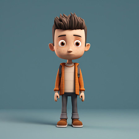 nathan, a sleek minimalist 3d character, stands out against a clean white background, showcasing his simple yet expressive design, perfect for modern digital art, 3d modeling, and animation projects, evoking a sense of simplicity and elegance in the world of computer-generated imagery. ai generatedの素材