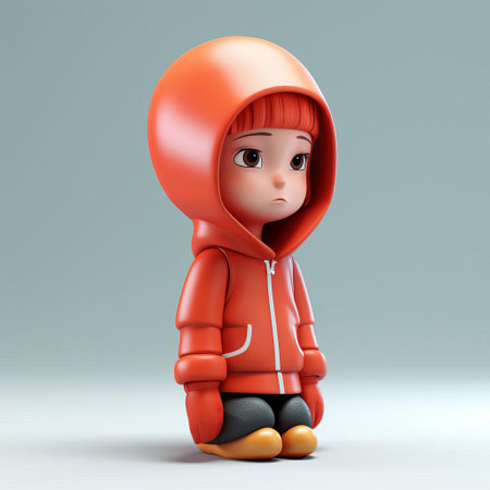 avery, a sleek minimalist 3d character, stands out against a clean white background, showcasing her simple yet striking design, perfect for modern digital art, 3d modeling, and animation projects that require a touch of elegance and sophistication. ai generatedの素材
