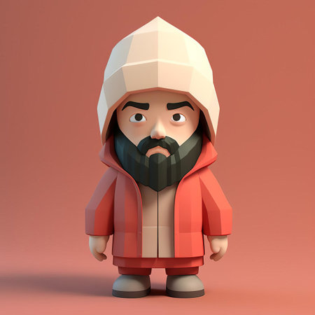 noah, a minimalist 3d character, stands out with his sleek design and vibrant colors, perfect for modern digital art and animation projects, evoking a sense of simplicity and elegance in 3d modeling, computer-generated imagery, and futuristic visual effects. ai generatedの素材