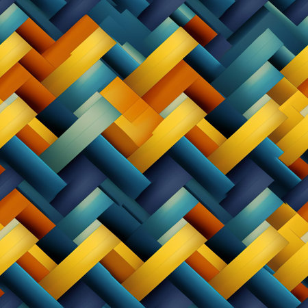 the geometric pattern features a 3d seamless zigzag design, showcasing a mesmerizing repetition of angular shapes that blend seamlessly together, creating a visually striking and dynamic visual effect, perfect for backgrounds, textures, and digital art projects, evoking a sense of modernity and futuristic flair. ai generatedの素材