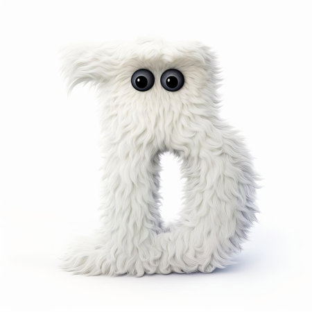 the majestic white monster letter i stands out against a pristine white background, its bold and modern design evoking a sense of sophistication and elegance, perfect for graphic design, typography, and alphabet-inspired art projects, conveying a message of simplicity and minimalism. ai generatedの素材