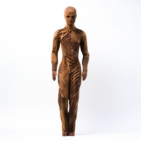 the wooden table, set against a clean white background, showcases a stunning wood grain pattern that exudes understated elegance and sophistication, perfect for rustic home decor, farmhouse style, or modern interior design, evoking feelings of warmth and coziness. ai generatedの素材