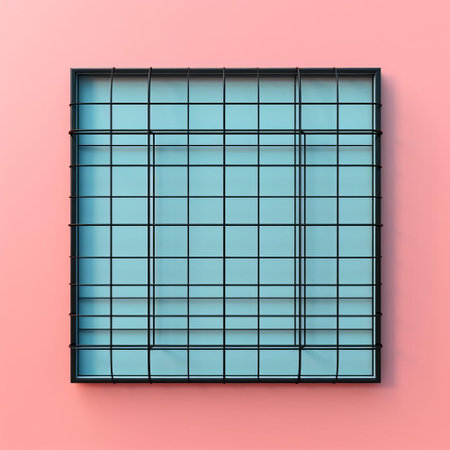 the grid, a staple of modern design, is showcased in this stunning photograph, featuring a sleek and minimalistic composition that exudes simplicity and elegance, perfect for fans of scandinavian aesthetics and lovers of clean lines, negative space, and geometric patterns. ai generatedの素材