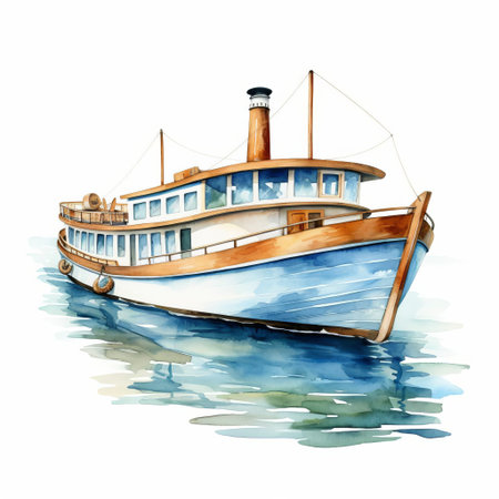 the paddleboat, adorned with vibrant flowers and lush greenery, gently glides across the serene water, evoking a sense of peaceful summer days and lazy afternoons spent on the lake, perfect for adding a touch of whimsy to your design projects, invitations, and greeting cards. ai generatedの素材