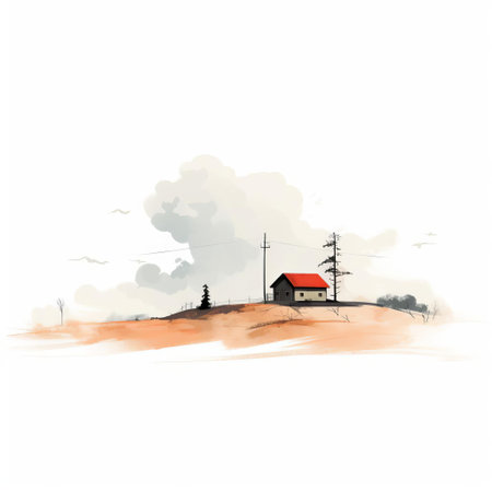 "easel stands alone on a crisp white isolated background, showcasing the simplicity and elegance of plein air painting, evoking a sense of freedom and creativity, perfect for art enthusiasts and nature lovers who appreciate the beauty of outdoor landscapes and minimalist compositions.", ai generatedの素材