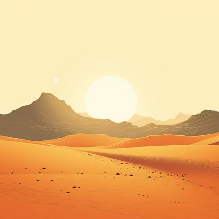 desert landscapes come alive in this stunning minimalist line art piece, featuring bold strokes and vibrant colors that evoke the warmth and beauty of the arid environment, perfect for adding a touch of simplicity and elegance to any room's decor. ai generatedの素材