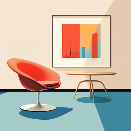 the knoll, a symbol of serenity, is beautifully captured in this stunning minimalist line art piece, featuring a delicate balance of bold colors and subtle textures, evoking a sense of calmness and simplicity, perfect for modern interior design and art enthusiasts. ai generatedの素材