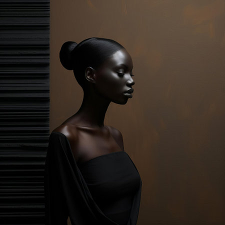 the ebony background, a stunning visual canvas, features a rich, dark ebony tone that exudes sophistication and elegance, perfect for highlighting products, portraits, or still-life photography, and adding a touch of luxury to any visual composition or graphic design project. ai generatedの素材