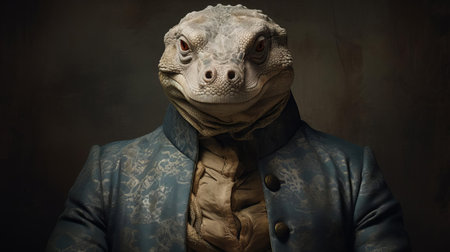the baku hybrid, a mystical creature from japanese mythology, is majestically captured in this stunning portrait photograph, showcasing its unique blend of tapir and dream eater features, with intricate details and vibrant colors, perfect for fans of mythical creatures and fantasy art. ai generatedの素材