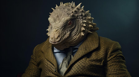 the baku hybrid, a mystical creature from japanese mythology, is majestically captured in this stunning portrait photograph, showcasing its unique blend of tapir and dream eater features, with intricate details and vibrant colors, evoking a sense of wonder and enchantment in this fantastical animal portrait. ai generatedの素材