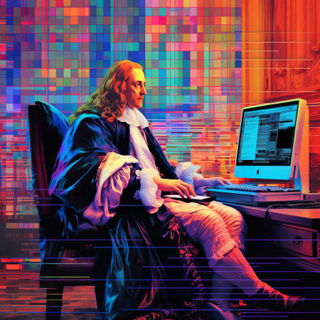 the protestant reformation, a pivotal moment in british history, is reimagined through an abstract lens, blending 16th-century turmoil with a futuristic y2k databending twist, resulting in a visually striking representation of the clash between traditional faith and emerging modernity, where glitch art meets historical significance. ai generatedの素材