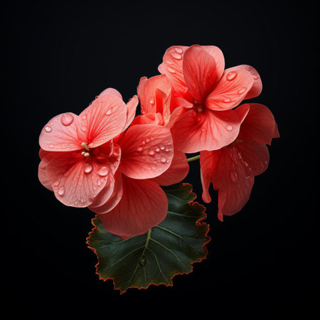 the rex begonia, a stunning ornamental plant, is showcased in this high-quality photograph, boasting intricate leaf details and vibrant colors, set against a solid background, highlighting its unique foliage patterns and textures, perfect for botany enthusiasts and nature lovers alike. ai generatedの素材