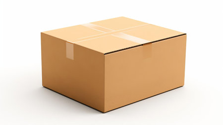 a box isolated on a pristine white background, showcasing its clean lines and minimalist design, perfect for product photography, e-commerce, and advertising, highlighting the importance of simplicity and focus on the subject, with ample negative space for creative editing. ai generatedの素材