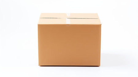 a box sits isolated on a pristine white background, its clean lines and minimalist design drawing the eye to its simple yet elegant form, perfect for product photography, e-commerce, and commercial use, showcasing the beauty of everyday objects in a neutral setting. ai generatedの素材