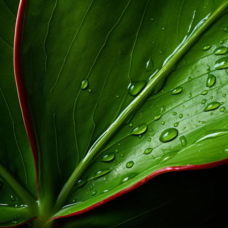 the amaryllis leaf, with its delicate, wavy edges and vibrant green hue, is showcased in stunning detail in this ultra-high-definition close-up image, evoking a sense of organic contours and tactile connection to nature, perfect for environmentalism enthusiasts and national geographic-inspired photography. ai generatedの素材
