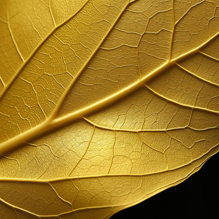the goldenrod leaf, with its delicate organic contours, is showcased in stunning detail in this ultra-high-definition image, evoking a sense of tactile connection to nature, perfect for those who appreciate environmentalism and the beauty of the natural world. ai generatedの素材