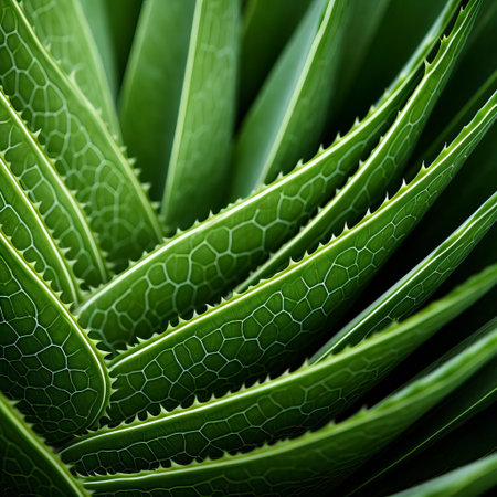 cactus plant leaf is showcased in stunning detail in this ultra-high-definition image, featuring organic contours that evoke a sense of tactile wonder, perfect for nature enthusiasts and environmentalists alike, reminiscent of a national geographic photo. ai generatedの素材