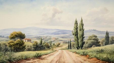 the impressionist painting style is characterized by soft, muted colors and delicate brushstrokes, evoking a sense of tranquility and peacefulness, as the artists' use of light and shadow adds depth and dimension to the serene landscape, creating a soothing atmosphere that invites contemplation and relaxation. ai generatedの素材