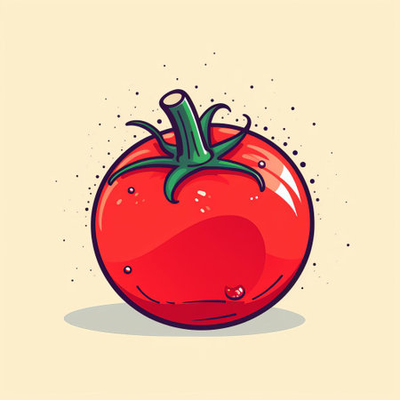 tomato, a vibrant red fruit, is beautifully illustrated in this vector graphic, featuring a linear and minimalistic design, perfect for cooking blogs, recipe websites, and food-related social media posts, adding a pop of color and freshness to any digital platform. ai generatedの素材