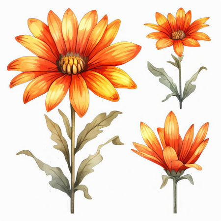 the flower is depicted in a realistic style, with attention to detail evident in the rendering of its delicate petals and lush green leaves, evoking a sense of natural beauty, serenity, and tranquility, perfect for nature lovers and botanical enthusiasts alike. ai generatedの素材