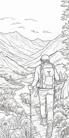 minimalist illustration style is characterized by a black-and-white line drawing, with bold lines and minimal shading, evoking a sense of simplicity and clarity, perfect for modern graphic design, digital art, and contemporary visual communication, conveying a clean and sophisticated aesthetic. ai generatedの素材