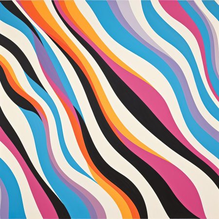 bridget riley's op art masterpiece features a mesmerizing geometric pattern of black and white shapes, creating a sense of dynamic movement and optical illusion, showcasing her pioneering work in the 1960s abstract art movement, characterized by bold contrasts and visual trickery. ai generatedの素材