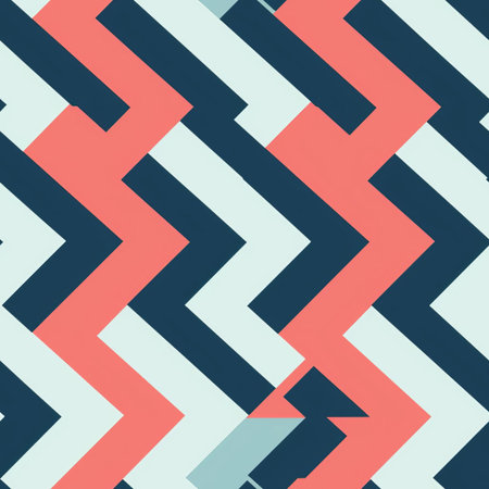 the geometric pattern features a modern and minimalist design, showcasing an endless repetition of shapes in a striking two-color scheme, perfect for backgrounds, wallpapers, and design elements, evoking a sense of simplicity, elegance, and visual harmony. ai generatedの素材