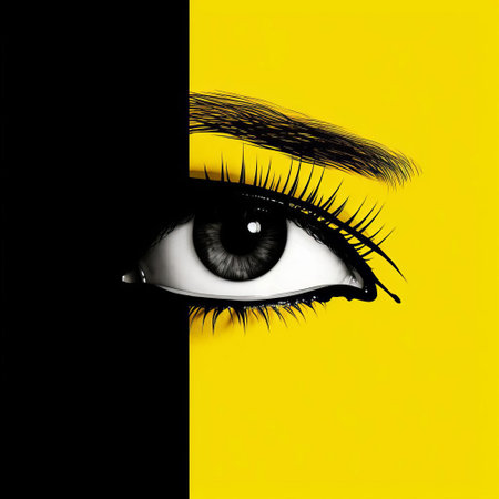 "bright yellow and black minimal vector illustration featuring bold geometric shapes and clean lines, perfect for modern design projects, logos, and icons, evoking feelings of energy, optimism, and creativity, ideal for digital art and graphic design enthusiasts.", ai generatedの素材