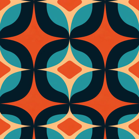 the geometric pattern features a modern and minimal design with an endless repetition of shapes in two contrasting colors, creating a visually striking and harmonious visual effect, perfect for backgrounds, wallpapers, and design elements. ai generatedの素材