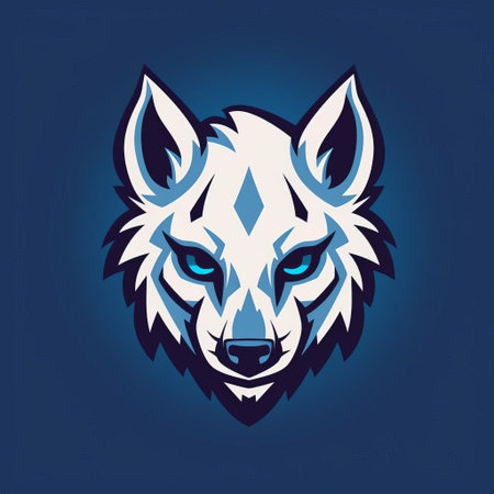 the hyena's head is prominently featured in this simple yet striking logo design, crafted in a flat style that exudes modernity and sophistication, perfect for wildlife enthusiasts, zoologists, and nature-inspired branding initiatives, evoking a sense of fierce loyalty and adaptability. ai generatedの素材