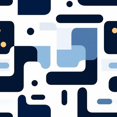 the geometric pattern features a modern minimal endless design with a soothing blue navy hue, creating a sense of calmness and serenity, perfect for backgrounds, wallpapers, and textiles, evoking feelings of tranquility and relaxation in home decor and design projects. ai generatedの素材