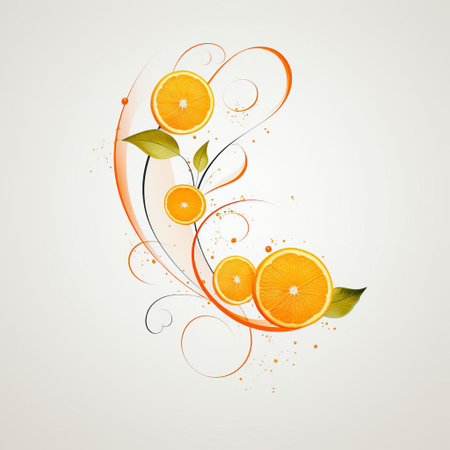 the orange, a vibrant and juicy citrus fruit, takes center stage in this stunning simple line art illustration, set against a crisp white background, showcasing its iconic shape and segments in a beautiful, minimalist design. ai generatedの素材