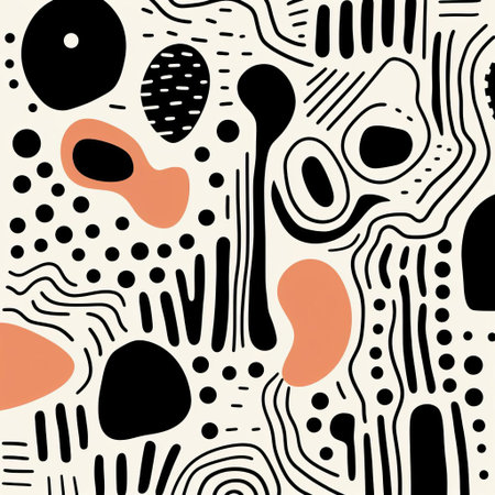 alabaster doodle poster featuring bold, thick lines and playful shapes, creating a whimsical and creative visual display that adds a touch of modern artistry to any room's decor, perfect for minimalist spaces and art enthusiasts alike. ai generatedの素材