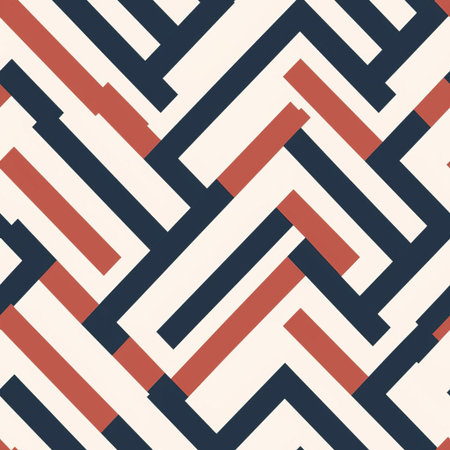 the geometric pattern features a modern minimal design with an endless repeat of two contrasting colors, creating a visually striking and harmonious visual effect, perfect for backgrounds, wallpapers, and design elements in modern interior spaces and digital projects. ai generatedの素材