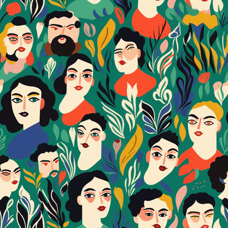 the odalisque, a serene and elegant figure, reclines amidst a vibrant tapestry of colors and geometric shapes, showcasing henri matisse's mastery of portraiture and fauvist style, blending bold brushstrokes and intricate patterns to evoke a sense of luxury and relaxation in this stunning artwork. ai generatedの素材