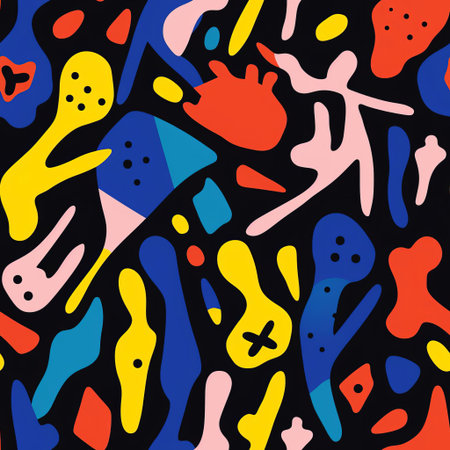 the odalisque, a serene and elegant figure, lies comfortably amidst a vibrant tapestry of abstract shapes and colors, showcasing henri matisse's mastery of fauvism and cubism, as bold brushstrokes and geometric patterns blend harmoniously, evoking a sense of luxury and relaxation in this stunning artwork. ai generatedの素材