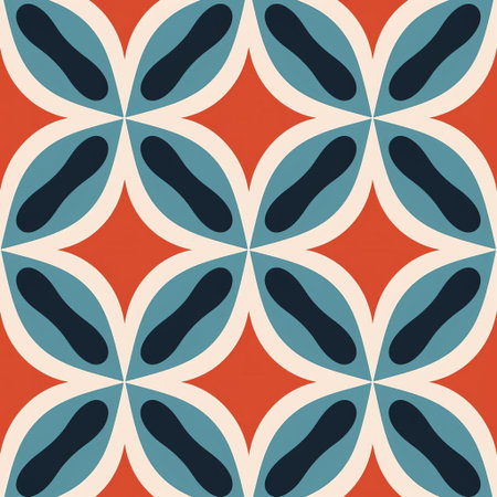 the geometric pattern features a modern and minimal design with an endless repeat, showcasing a striking contrast between two bold colors, perfect for backgrounds, wallpapers, and textiles, evoking a sense of simplicity, elegance, and sophistication in any visual composition. ai generatedの素材