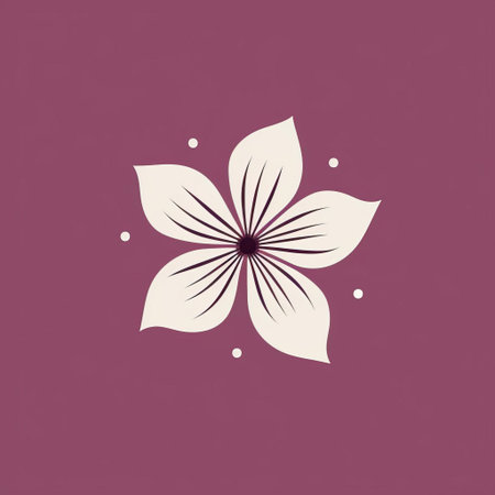 the clematis flower is beautifully depicted in this minimalist line logo, showcasing its delicate petals and vines in a simple yet elegant vector design, perfect for botanical enthusiasts, gardeners, and nature-inspired branding projects. ai generatedの素材