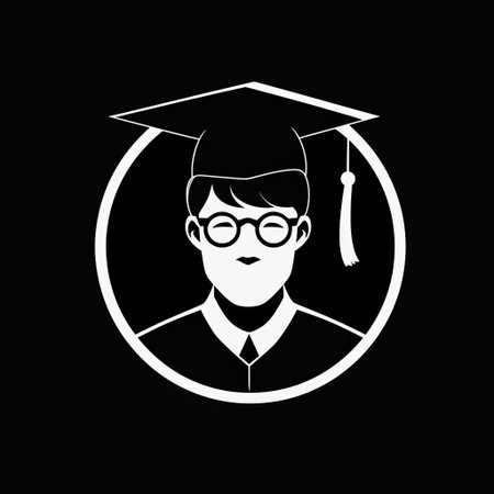 the student icon, depicted in a simple yet striking monocolored design, embodies the essence of academic pursuits with its minimalist approach, perfect for educational institutions, websites, and digital platforms seeking a clean and modern visual representation of learning and knowledge. ai generatedの素材