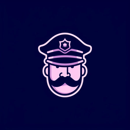the officer icon, depicted in a sleek monocolored design, embodies authority and professionalism, perfect for use in law enforcement or government-related contexts, conveying a sense of discipline and respect, while its minimalist style ensures versatility in various digital applications. ai generatedの素材