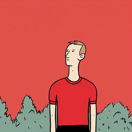 heath, a serene and peaceful landscape, is beautifully captured in this stunning photograph by jean jullien, featuring rolling hills of golden grass, sparse trees, and a vast blue sky, evoking feelings of tranquility and connection with nature's simplicity and beauty. ai generatedの素材