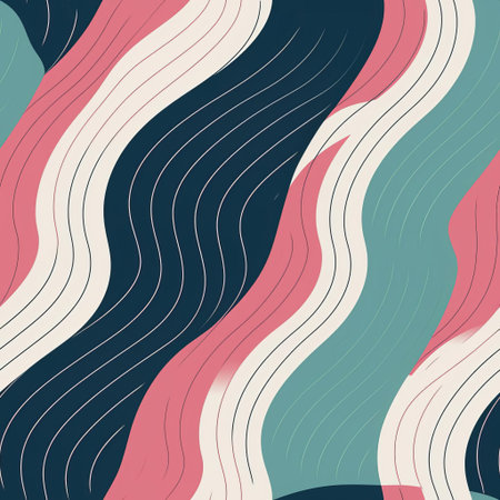 the geometric pattern features a modern minimal design with an endless repetition of shapes in two contrasting colors, creating a visually striking and harmonious visual effect, perfect for backgrounds, wallpapers, and design elements in various digital and print applications. ai generatedの素材