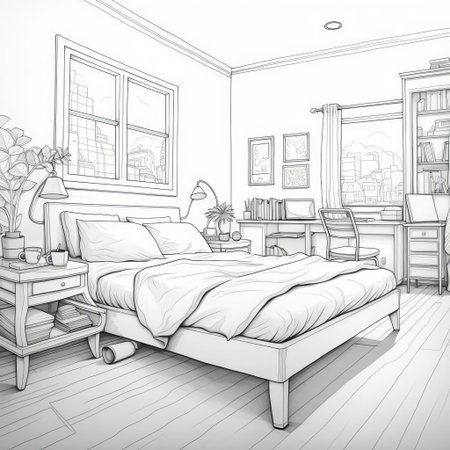 living room style is characterized by a minimalist aesthetic, with a focus on clean lines and a neutral color palette, evoking a sense of serenity and calmness, while the room is well-lit, with natural light pouring in through the windows, creating a warm and inviting atmosphere perfect for relaxation. ai generatedの素材